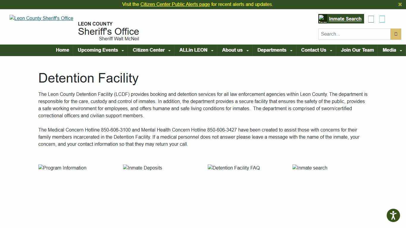 Leon County Sheriff's Office > Departments > Detention Facility